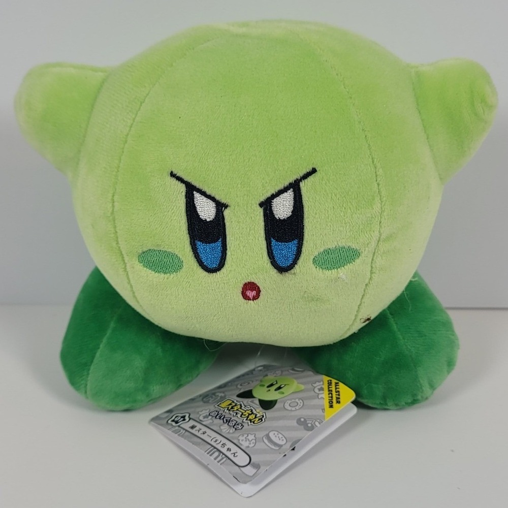 Nintendo Kirby All Star Collection Green Angry Kirby Plush San-Ei Boeki 5"